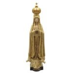 Imagem em Resina NS Fátima Imitação de Madeira c/Pombas