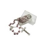 Terço de Metal Formato Coração Nª Srª Resina - Image 5