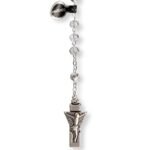 Terço de Cristal  - Disco (pequeno) Pai Nosso em Conta Laminada - Image 62