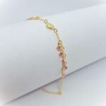 Pulseira banhada a ouro 18K c/Medalha Aparição de Fátima - Várias Cores - Image 7