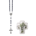 Terço de Cristal Disco 4MM Prateado em Caixa Cruz - Image 10