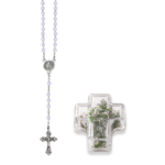 Terço de Cristal Disco 4MM Prateado em Caixa Cruz - Image 16