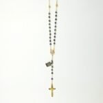 Terço de Cristal Multifacetado Acrilico 7MM c/ Pai Nosso Dourado - Image 2