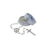 Terço/Fio de Cristal Prateado c/caixa, 6mm - Image 6