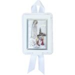 Aparição de Fátima- em cerâmicaPainel BilaminadoFolha de Alumínio c/ prata vaporizadac/ laço