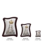 Nª Senhora de Fátima - Ouro Painel Bilaminado Prata 999°°Moldura em madeira - Image 2