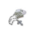 Terço pérola com rosas alpaque- cruz esmaltada - Image 21