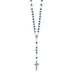 Terço de vidro manchado com anilhas