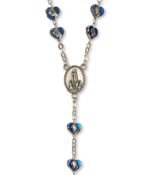 Terço de Metal Formato Coração Nª Srª Resina - Image 6