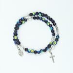 Pulseira Terço Cristal 6MM c/Medalha