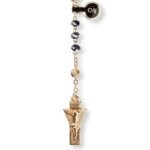 Terço de Cristal  - Disco (pequeno) Pai Nosso em Conta Laminada - Image 65