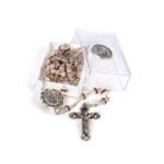 Terço de Cristal losango c/ Anel Strass