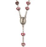 Terço de Metal Formato Coração Nª Srª Resina - Image 7