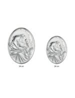 Painel Bilaminado Prata 999°°Amor de Mãe Oval - com cristais strass - Image 2