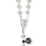 Terço de metal filigrana - caixa com medalha