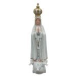 Imagem em Resina NS Fátima Branca/Pele c/Frizo Ouro c/Pombas