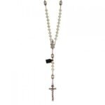 Terço Cristal Disco c/ Pai Nosso Anilha Chapéu Metal - Image 11