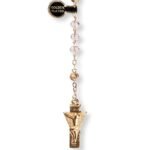 Terço de Cristal  - Disco (pequeno) Pai Nosso em Conta Laminada - Image 68