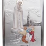 Aparição de Fátima - em cerâmicaPainel BilaminadoFolha de Alumínio c/ prata vaporizada