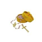 Terço/Fio de Cristal Dourado c/caixa, 6mm - Image 16