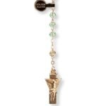 Terço de Cristal  - Disco (pequeno) Pai Nosso em Conta Laminada - Image 20