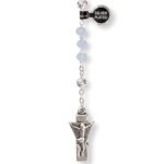 Terço de Cristal  - Disco (pequeno) Pai Nosso em Conta Laminada - Image 19