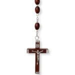 Terço de Madeira - oval Crucifixo em Madeira, com metal - Image 2