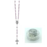 Terço de Pérola 4MM c/fecho e c/ caixa Lombata