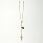 Terço de Cristal Multifacetado Acrilico 7MM c/ Pai Nosso Dourado - Image 7