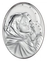 Painel Bilaminado Prata 999°°Amor de Mãe Oval - com cristais strass