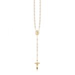 Terço de Pérola Oval 5/7 Dourado