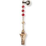 Terço de Cristal  - Disco (pequeno) Pai Nosso em Conta Laminada - Image 25