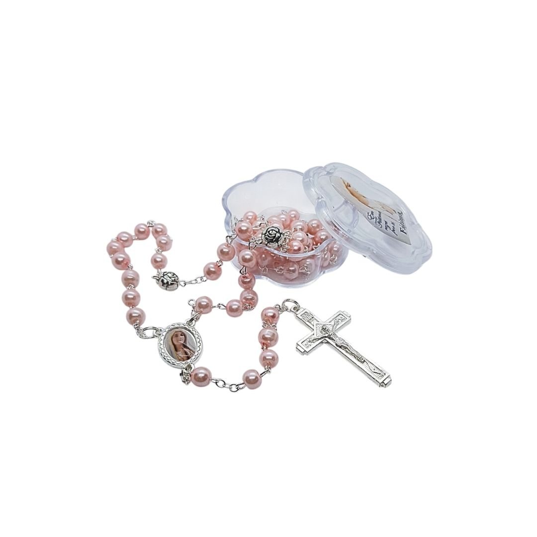 3353459988_T6003RCX____2_20___(3) Terço de Pérola c/Pai-Nosso Rosa, 6MM, c/caixa - Image 1