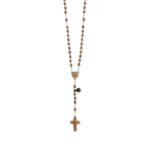 Terço de Madeira de Oliveira Papa Francisco Crucifixo desenhado a laser