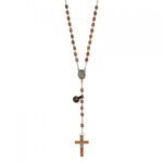 Terço de Madeira de Oliveira Oval