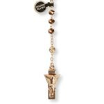 Terço de Cristal  - Disco (pequeno) Pai Nosso em Conta Laminada - Image 10