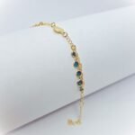 Pulseira banhada a ouro 18K c/Medalha Aparição de Fátima - Várias Cores - Image 3