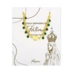 Pulseira banhada a ouro 18K c/Medalha Aparição de Fátima - Várias Cores - Image 2