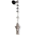 Terço de Cristal  - Disco (pequeno) Pai Nosso em Conta Laminada - Image 35