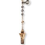 Terço de Cristal  - Disco (pequeno) Pai Nosso em Conta Laminada - Image 27