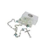 Terço de Pérola, 6mm, c/Anjos nos Pai-Nossos