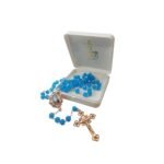 Terço de Cristal c/Passador e Cruz em Ouro Rosa, 8MM - Image 6