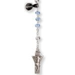 Terço de Cristal  - Disco (pequeno) Pai Nosso em Conta Laminada - Image 38