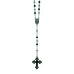 Terço pérola com rosas alpaque- cruz esmaltada - Image 6