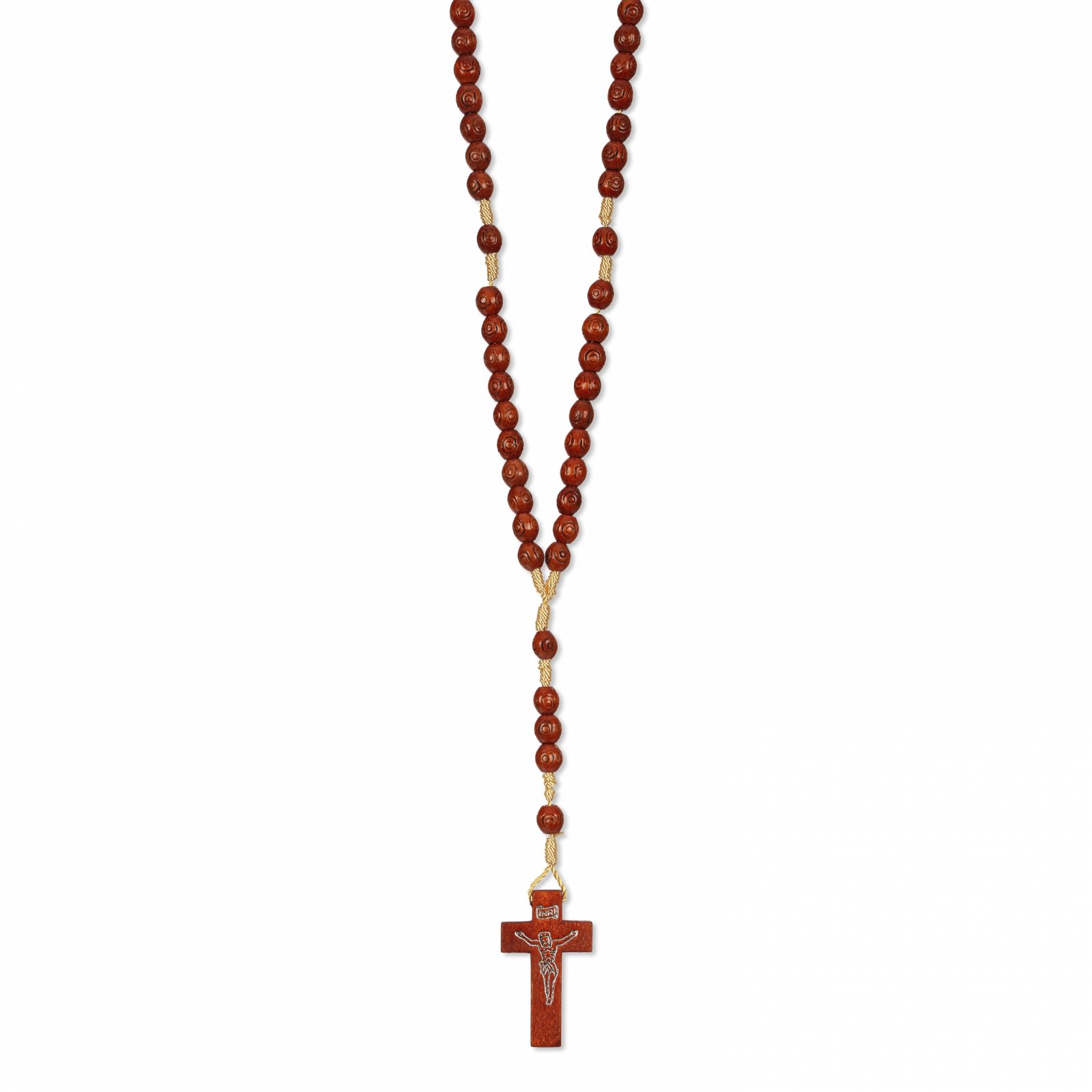 3922565803_T3034CORDA Terço de Madeira Trabalhada - Image 1