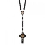 Terço de Madeira Corda Oval S. Bento c/ Anilhas