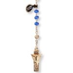 Terço de Cristal  - Disco (pequeno) Pai Nosso em Conta Laminada - Image 12