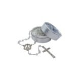 Terço/Fio de Cristal Prateado c/caixa, 6mm - Image 8