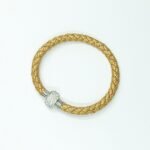 Pulseira Cabedal c/Pedra Brilhante