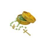 Terço/Fio de Cristal Dourado c/caixa, 8mm - Image 6